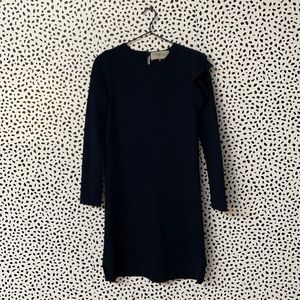 Elegant Navy Long Sleeve Dress
